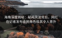 海角深度揭秘：秘闻风波背后，网红在记者发布会的角色极其令人意外